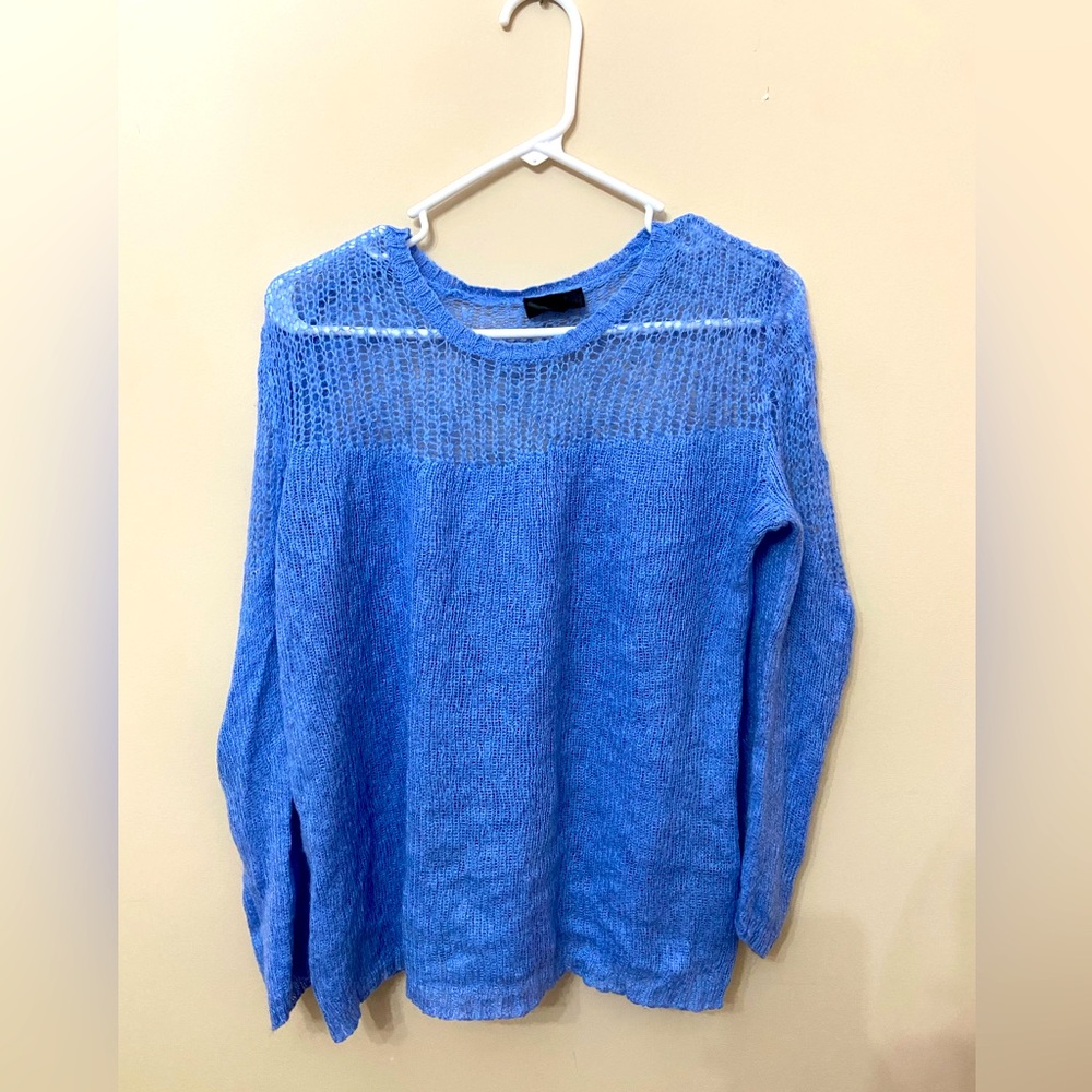 Topshop Blue Long Sleeve Sweater